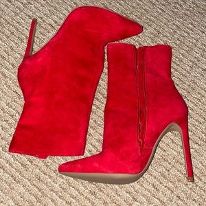 Brand new red booties